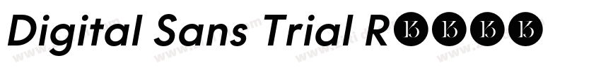 Digital Sans Trial R字体转换